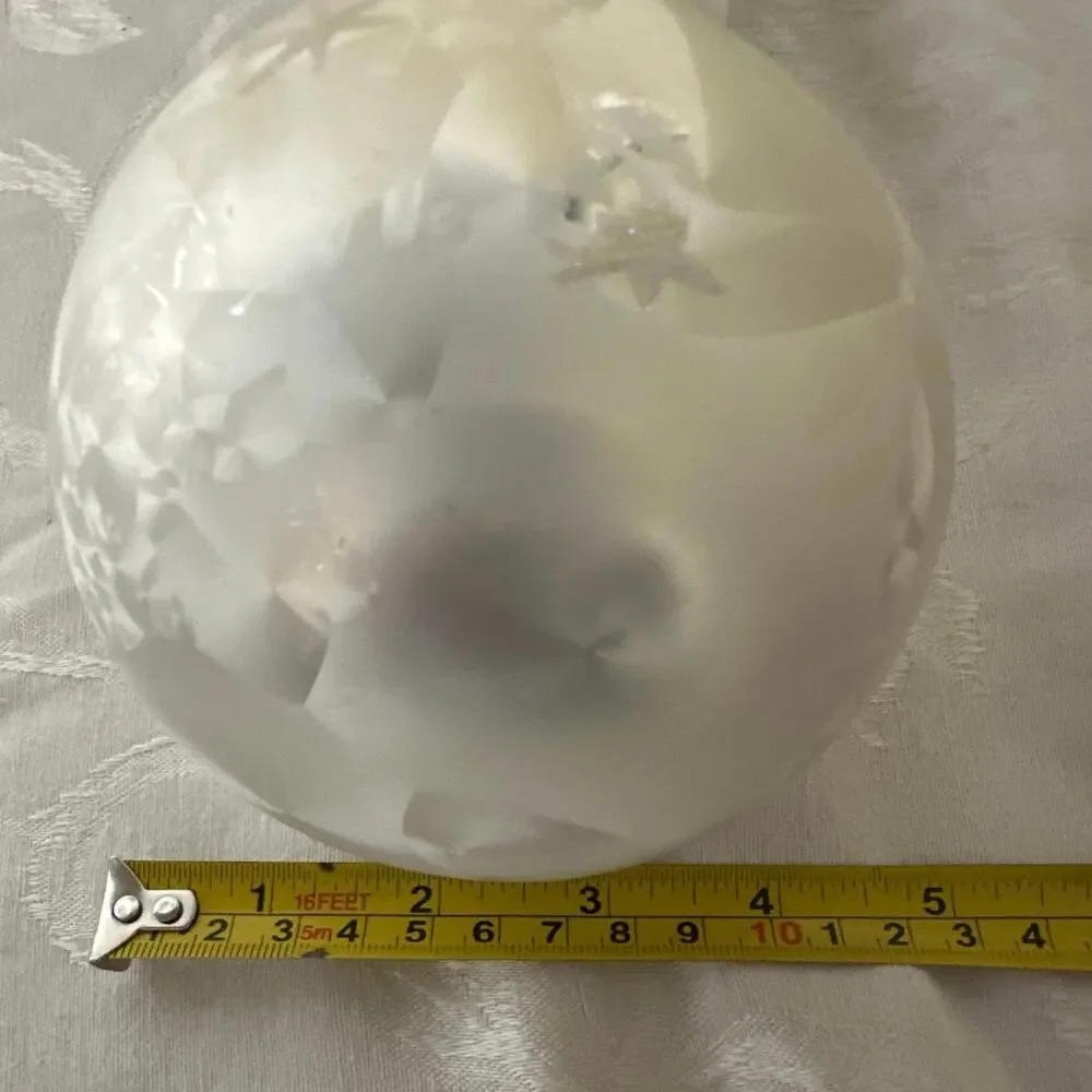 RARE Limited Edition 400 Years LAUSCHA Snowy Owl on Ball Glass Ornament 214/400